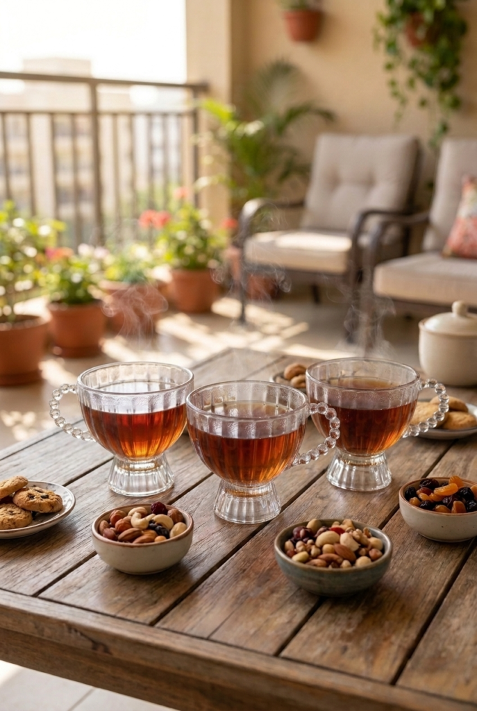 3'lü 180 ml Boncuk Kulplu Kristal Cam Kupa Seti Yuvarlak Kalın Cam Şeffaf Kahve Kupası – Dekoratif Çay, Latte, Cappuccino ve Türk Kahvesi Bardağı – 8,5 x 7,5 cm