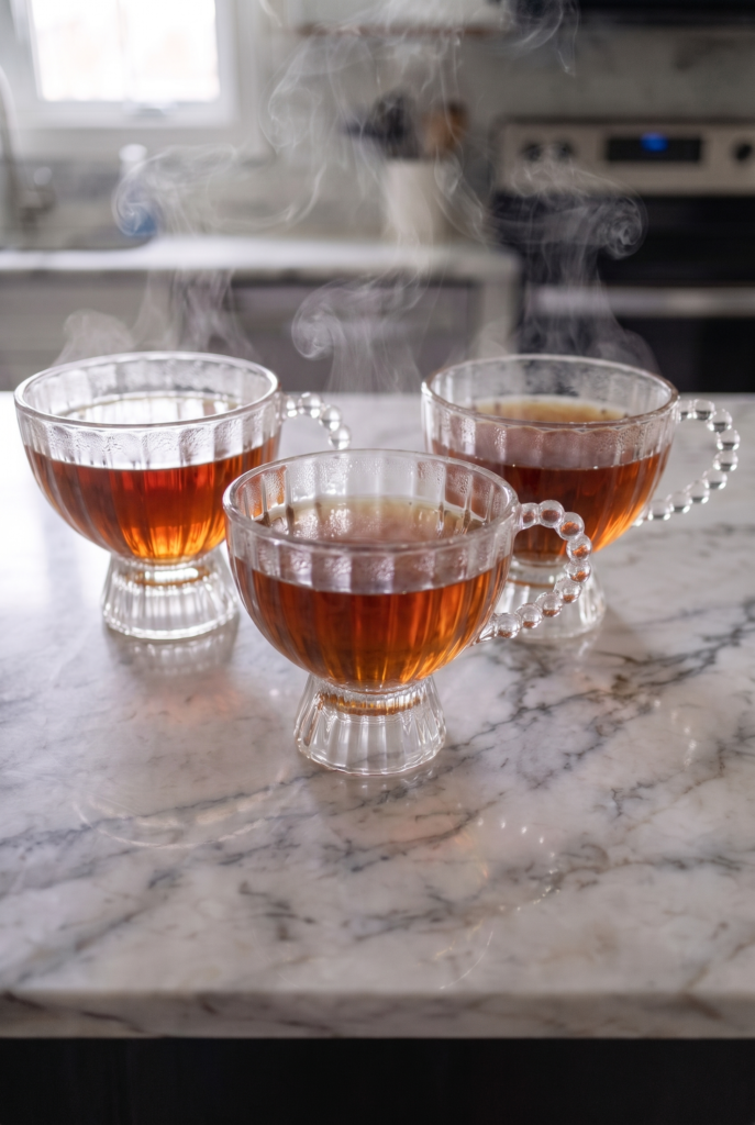 3'lü 180 ml Boncuk Kulplu Kristal Cam Kupa Seti Yuvarlak Kalın Cam Şeffaf Kahve Kupası – Dekoratif Çay, Latte, Cappuccino ve Türk Kahvesi Bardağı – 8,5 x 7,5 cm