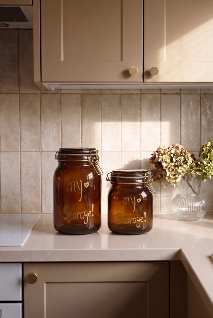 2'li Kilitli Cam Kavanoz Seti 1500 ML + 1000 ML | Sızdırmaz Contalı Kapaklı | Kalın Cam Erzak Saklama Kavanozu | Paslanmaz Çelik Kilit Mekanizmalı Dekoratif Saklama Kabı