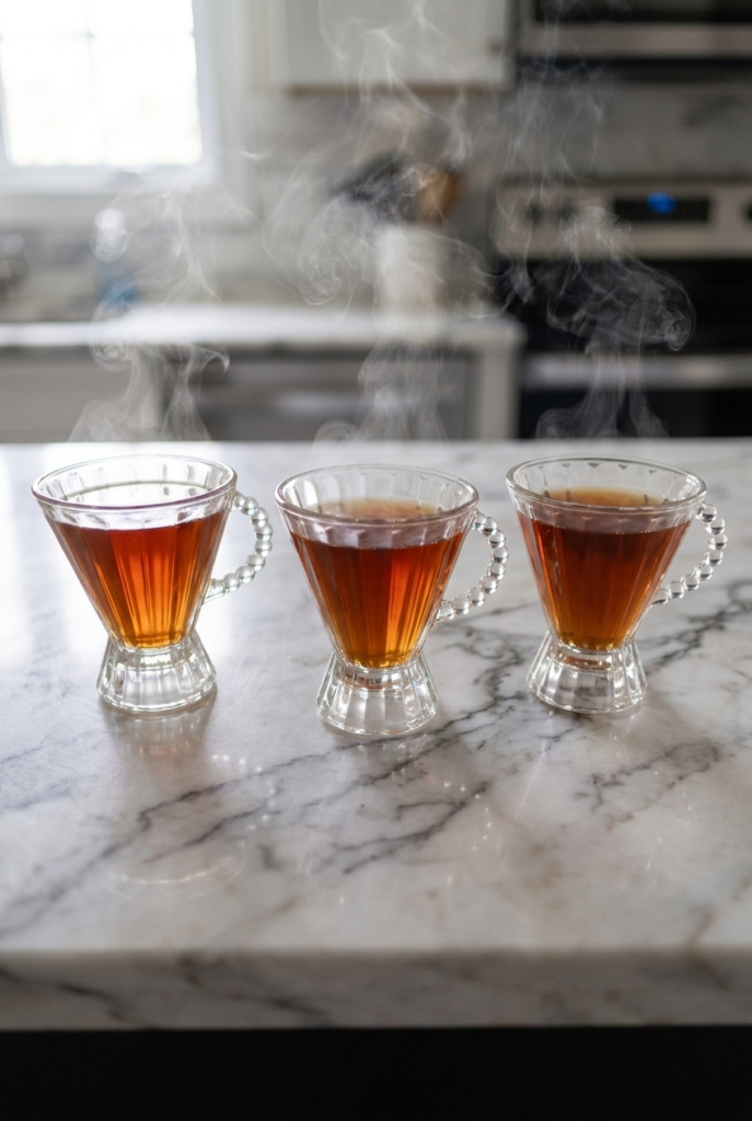 3'lü 180 ml Boncuk Kulplu Kristal Cam Kupa Seti – Diamond Kalın Cam Şeffaf Kahve Kupası – Dekoratif Latte, Cappuccino, Türk Kahvesi ve Bitki Çayı Bardağı – 8 x 9 cm
