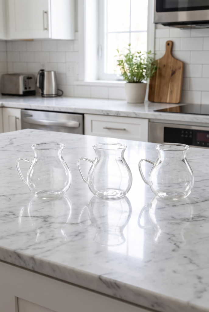 3'lü Borosilikat Damla Çay Bardağı Seti 200 ml Şeffaf Cam Kupa Kahve Kupası Çay Kupası Latte Kupası Isıya Dayanıklı Modern Cam Bardak
