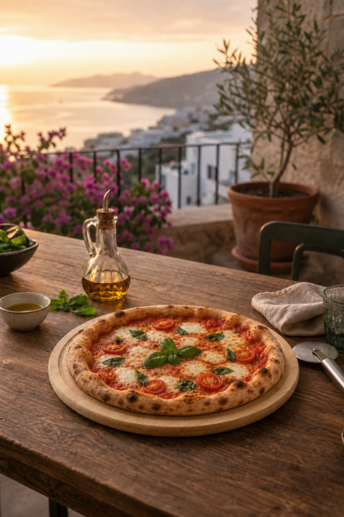 Bambu Döner Sunumluk 33x33 cm Pizza Standı Ahşap Döner Servis Tepsisi Oluklu Kenarlı Kahvaltılık Pasta Peynir Sunum Tabağı